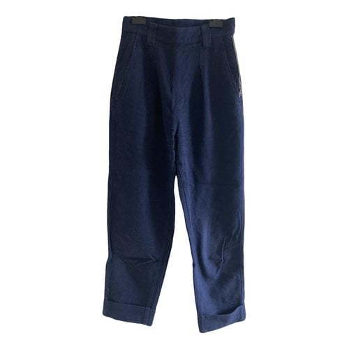 Pre-owned Margaret Howell Linen Carot Pants In Blue