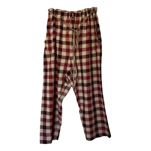 Pre-owned Vivienne Westwood Anglomania Cloth Trousers In Burgundy