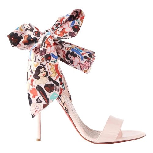 Pre-owned Christian Louboutin Leather Sandal In Multicolour