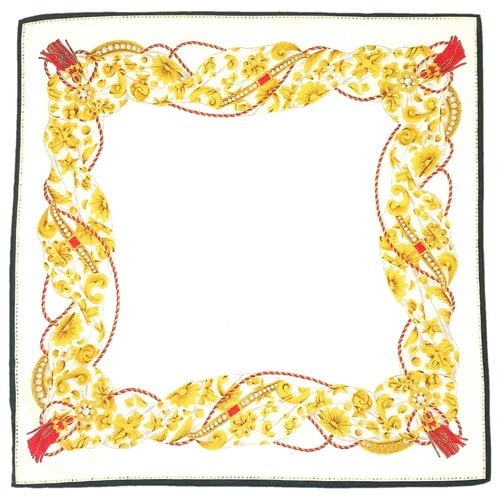 Pre-owned Lanvin Silk Handkerchief In White