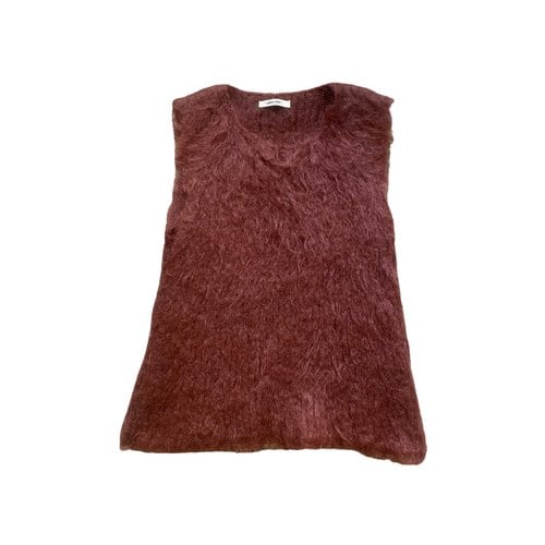 Pre-owned Celine Faux Fur Camisole In Brown