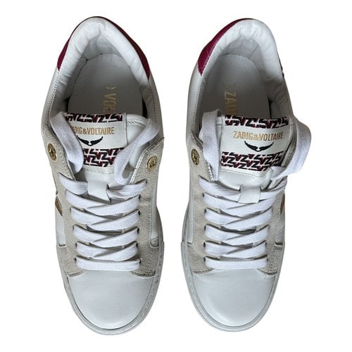 Pre-owned Zadig & Voltaire Leather Trainers In White
