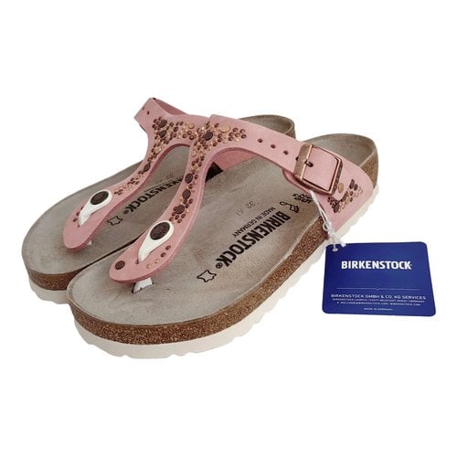 Pre-owned Birkenstock Leather Sandal In Pink