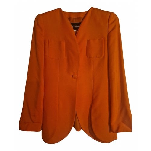 Pre-owned Giorgio Armani Silk Knitwear In Orange