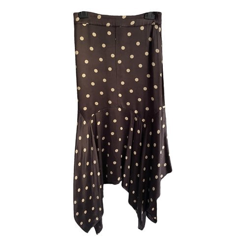 Pre-owned Ganni Mid-length Skirt In Brown