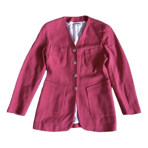Pre-owned Jil Sander Wool Jacket In Pink