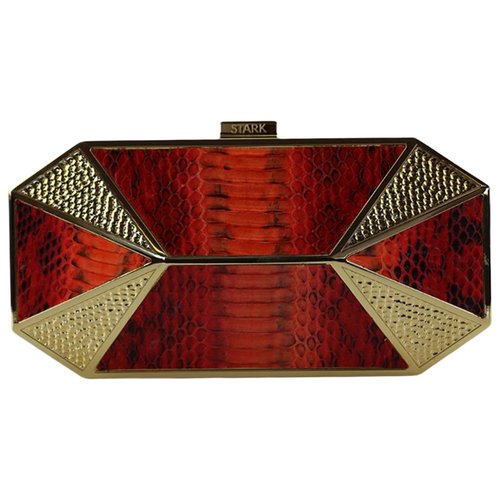 Pre-owned Stark Leather Clutch Bag In Red