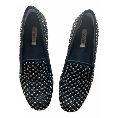 Pre-owned Ninalilou Flats In Black