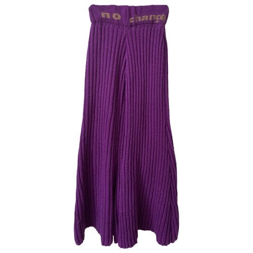 Pre-owned Maisoncléo Wool Large Pants In Purple