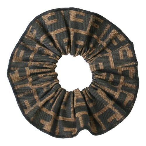 Pre-owned Fendi Ff Cloth Hair Accessory In Brown
