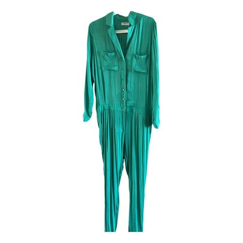 Pre-owned Ba&sh Spring Summer 2019 Silk Jumpsuit In Green