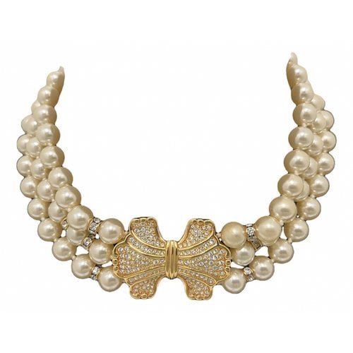 Pre-owned Swarovski Pearl Necklace In Other