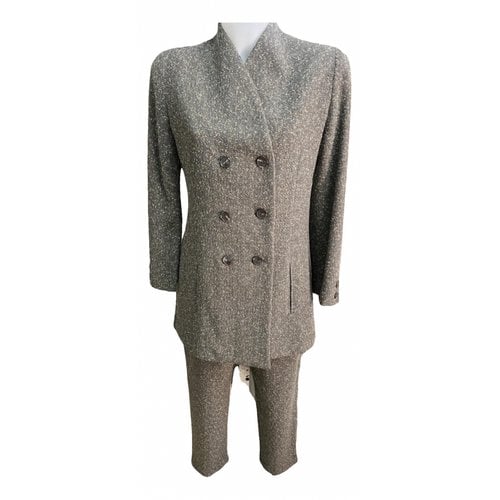 Pre-owned Krizia Wool Suit Jacket In Grey