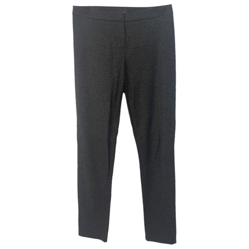 Pre-owned Fendi Wool Slim Pants In Anthracite