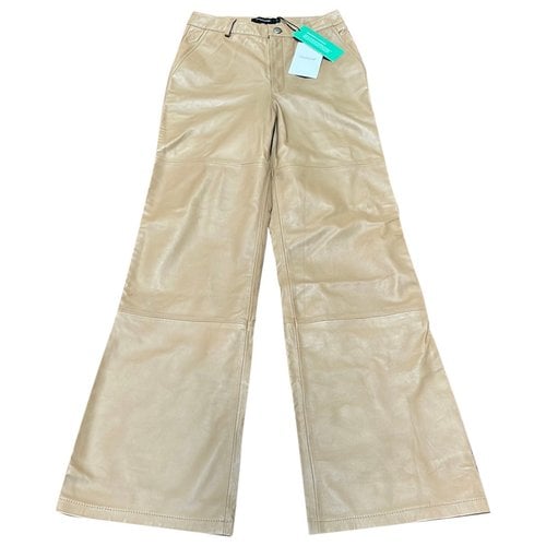 Pre-owned Deadwood Leather Straight Pants In Other