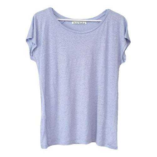Pre-owned Acne Studios Linen T-shirt In Blue