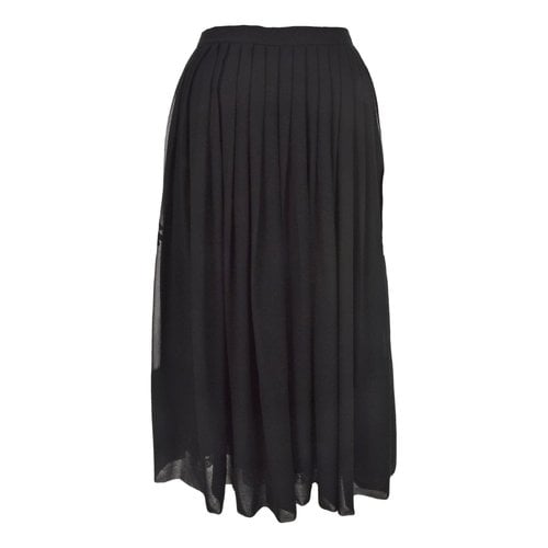 Pre-owned St John Silk Mid-length Skirt In Black