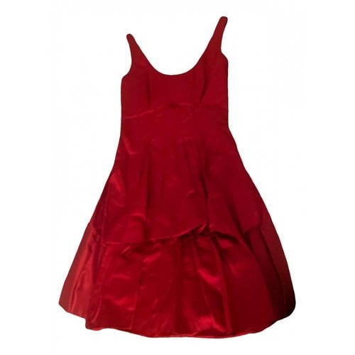 Pre-owned Prada Silk Dress In Red