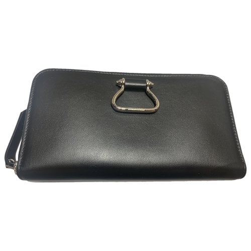 Pre-owned Roberto Cavalli Leather Wallet In Black