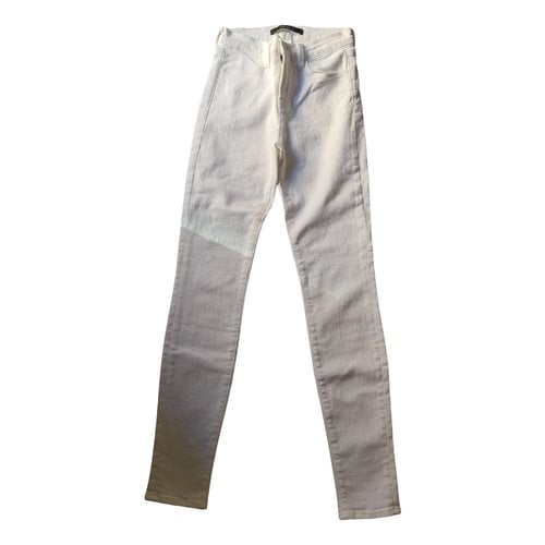 Pre-owned J Brand Slim Jeans In White