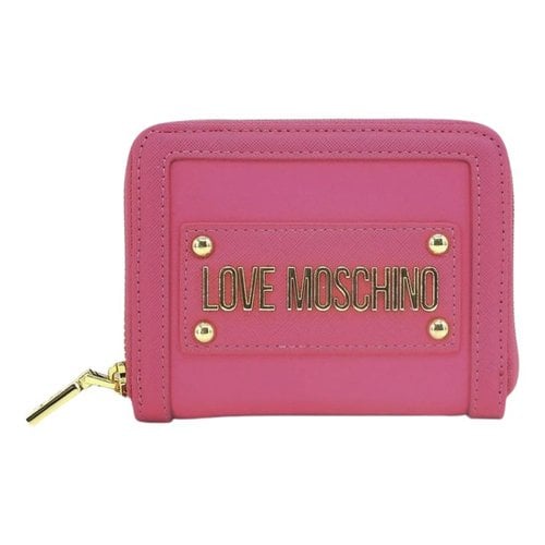 Pre-owned Moschino Love Wallet In Pink