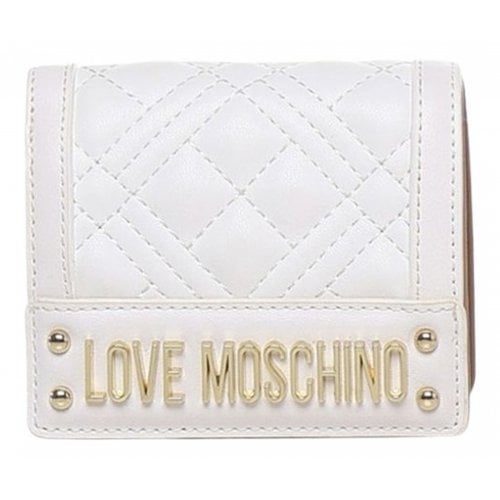 Pre-owned Moschino Love Wallet In White