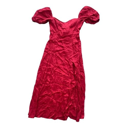 Pre-owned Reformation Mid-length Dress In Red
