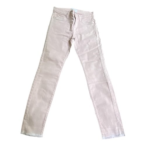 Pre-owned Current Elliott Straight Jeans In Pink