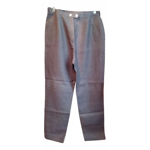 Pre-owned Natan Linen Large Pants In Brown