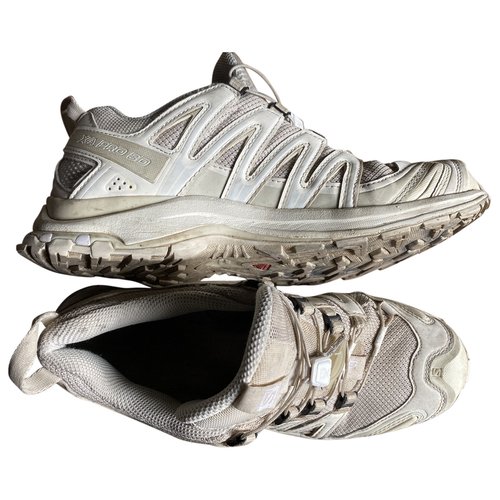 Pre-owned Salomon Leather Trainers In White