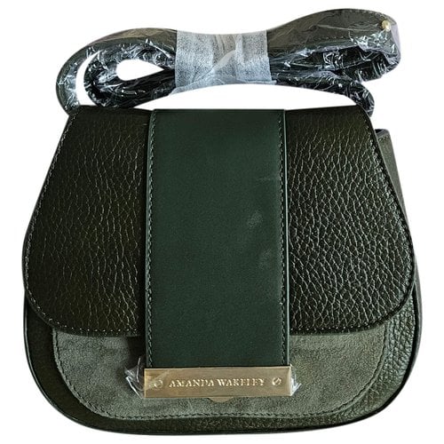 Pre-owned Amanda Wakeley Leather Clutch Bag In Green