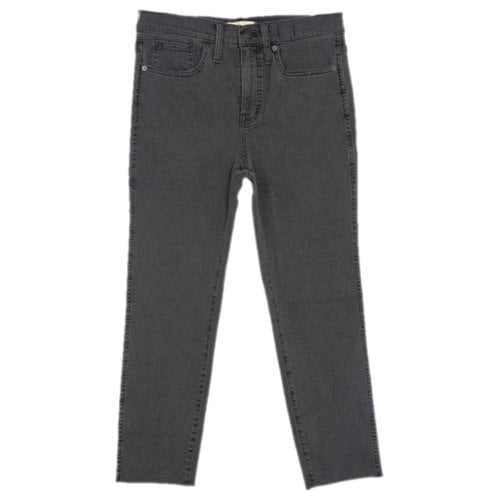 Pre-owned Madewell Straight Jeans In Black