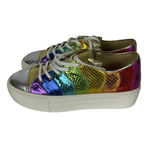 Pre-owned Charlotte Olympia Leather Trainers In Multicolour