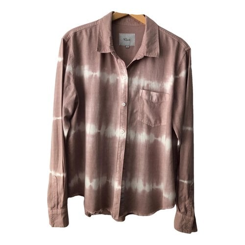 Pre-owned Rails Linen Blouse In Pink