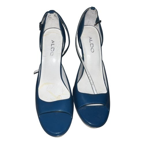 Pre-owned Aldo Patent Leather Heels In Blue