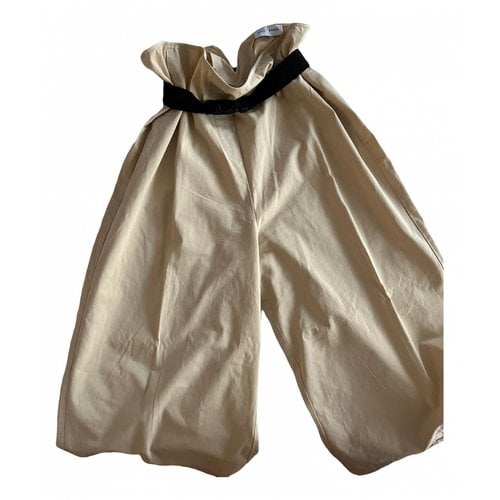 Pre-owned Weili Zheng Large Pants In Beige