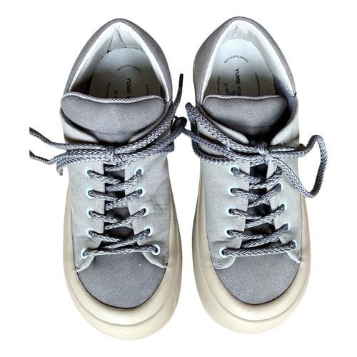 Pre-owned Yume Yume Vegan Leather Trainers In Grey