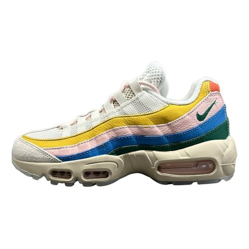 Pre-owned Nike Air Max 95 Leather Trainers In Multicolour