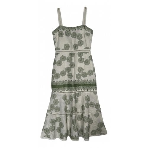 Pre-owned Alexis Mid-length Dress In Green