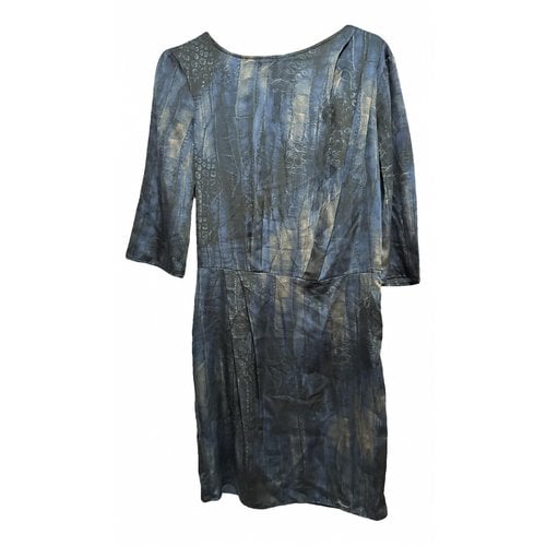 Pre-owned Max & Co Silk Mini Dress In Anthracite