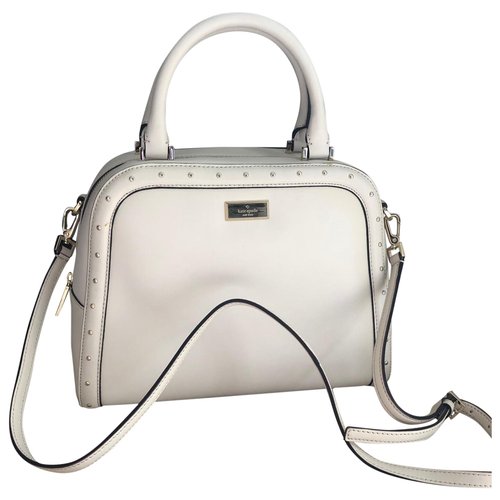 Pre-owned Kate Spade Leather Satchel In White
