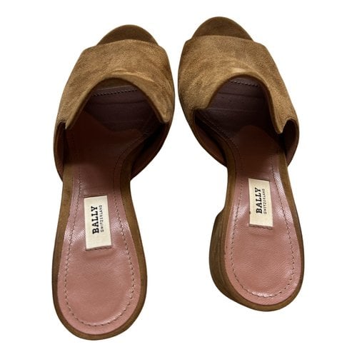 Pre-owned Bally Mules & Clogs In Brown