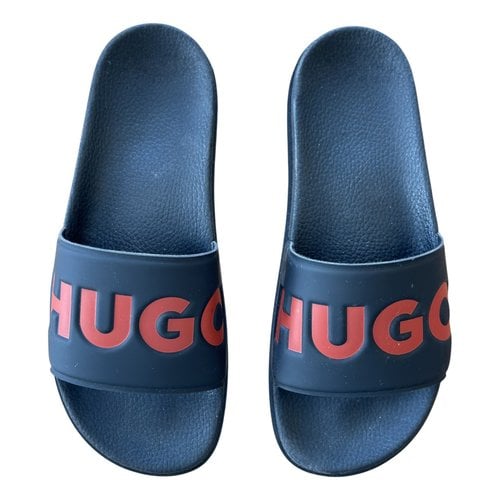 Pre-owned Hugo Boss Sandals In Navy