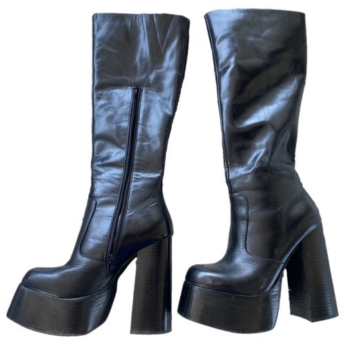 Pre-owned Jeffrey Campbell Leather Boots In Black