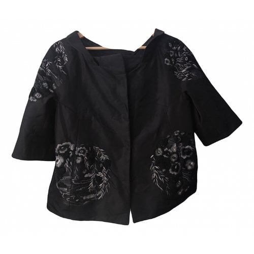 Pre-owned Shiatzy Chen Silk Short Vest In Black