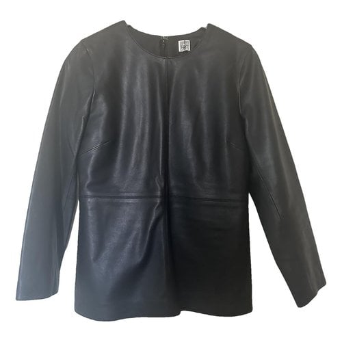Pre-owned Totême Leather Top In Black