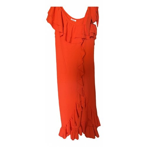 Pre-owned Ganni Mid-length Dress In Orange