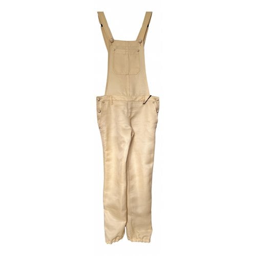 Pre-owned Ermanno Scervino Linen Jumpsuit In Yellow