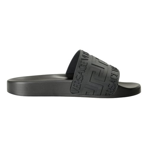 Pre-owned Versace Sandals In Black
