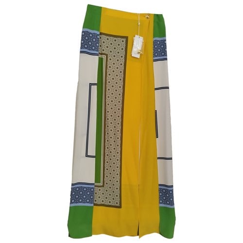 Pre-owned Tory Burch Silk Maxi Skirt In Multicolour